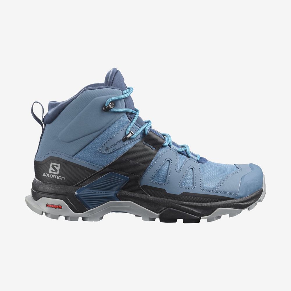 Salomon X ULTRA 4 MID GTX Zapatillas Trekking Mujer - Azules / Negras - Colombia (84291-FHAL)